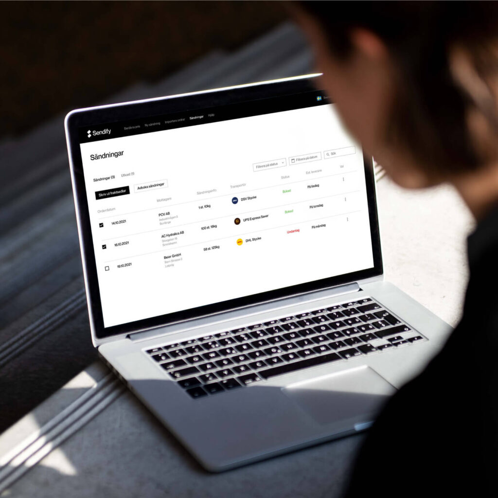 Sendify. All din pallfrakt i ett och samma system.